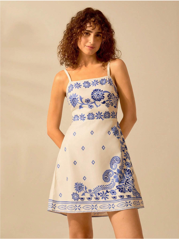 Vestido Borboleta Tropical - Borbogata
